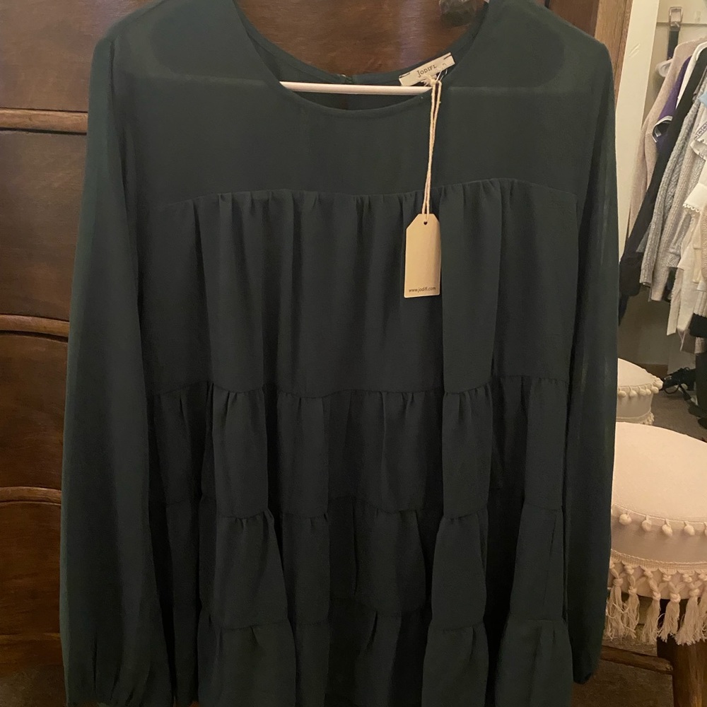 Forest green blouse